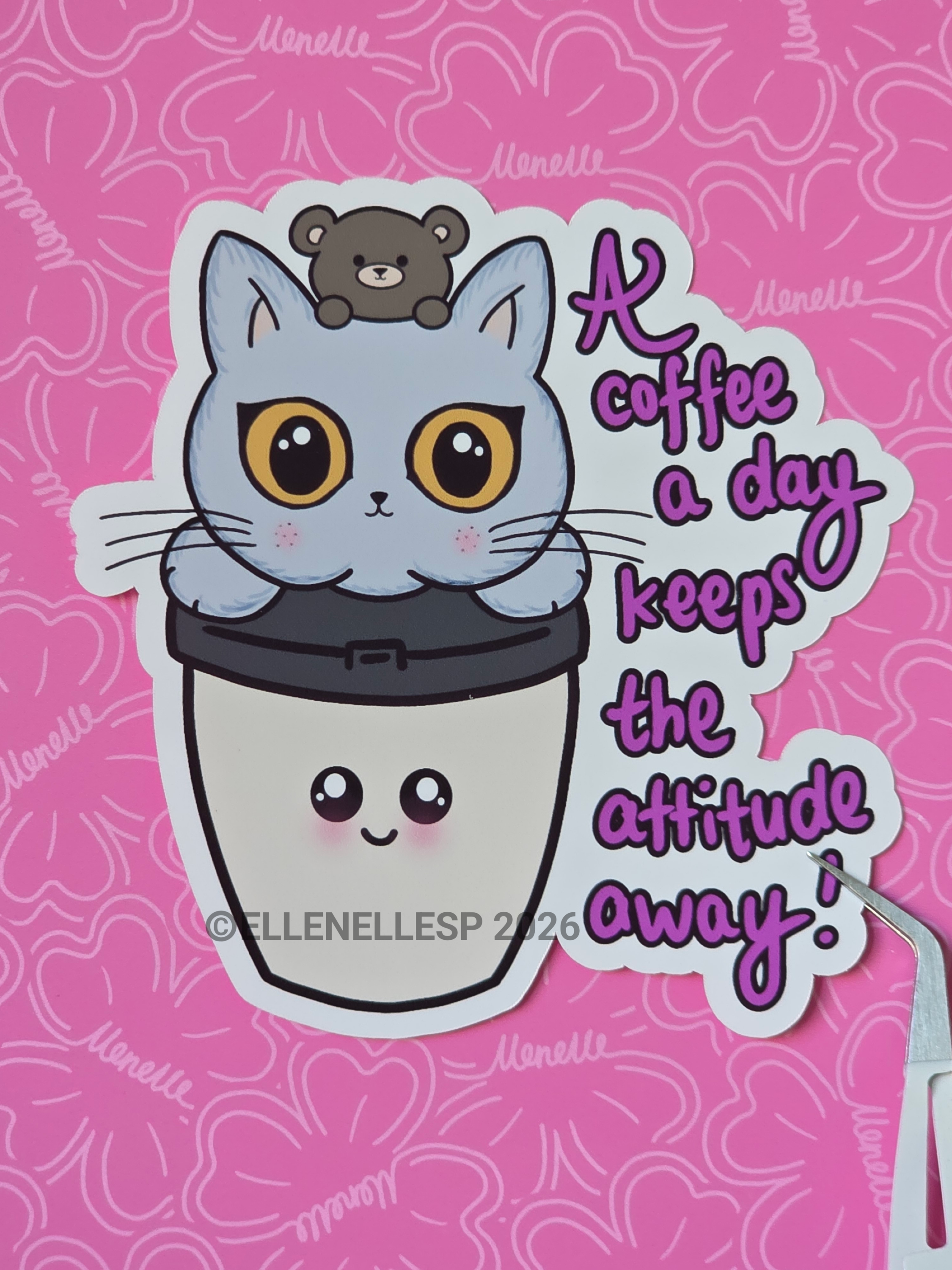 Boba A Coffee A Day Sticker