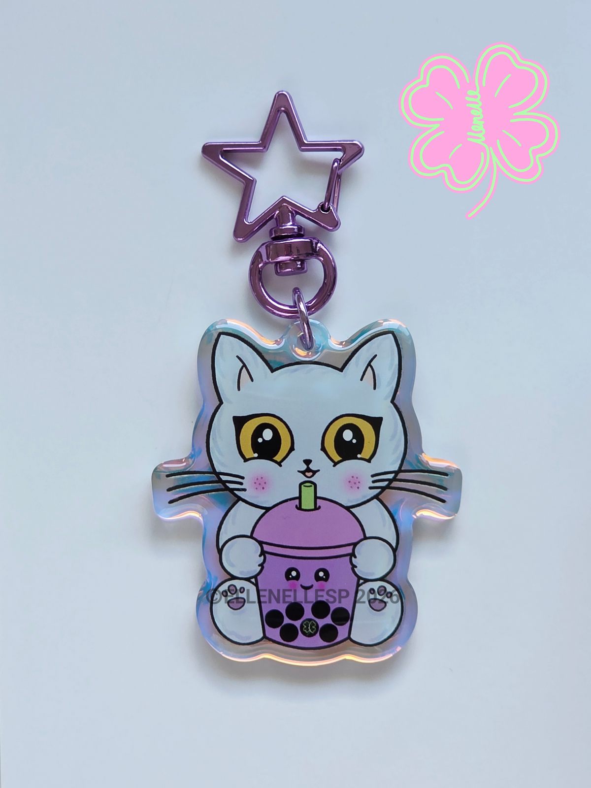 Boba with Big Bubble Tea Keychain