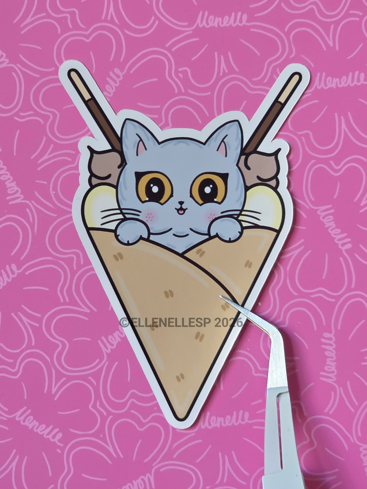 Boba Choc Crepe Sticker