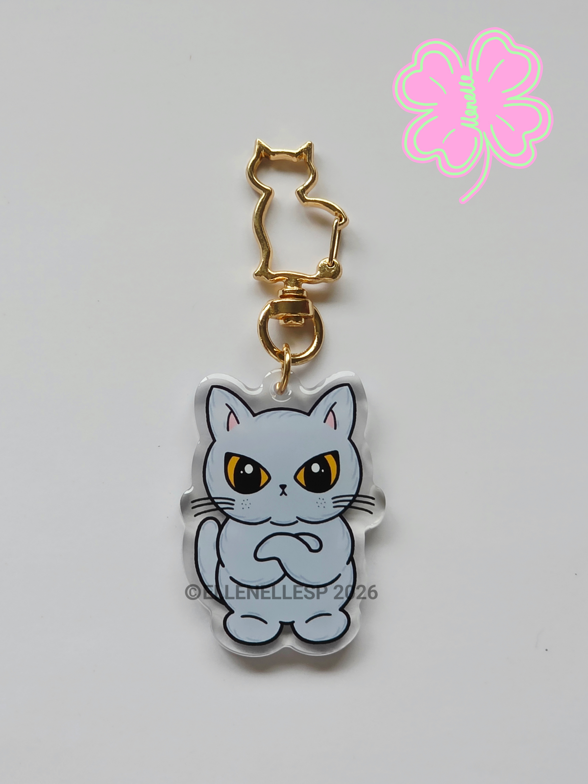 Boba Grumpy Keychain