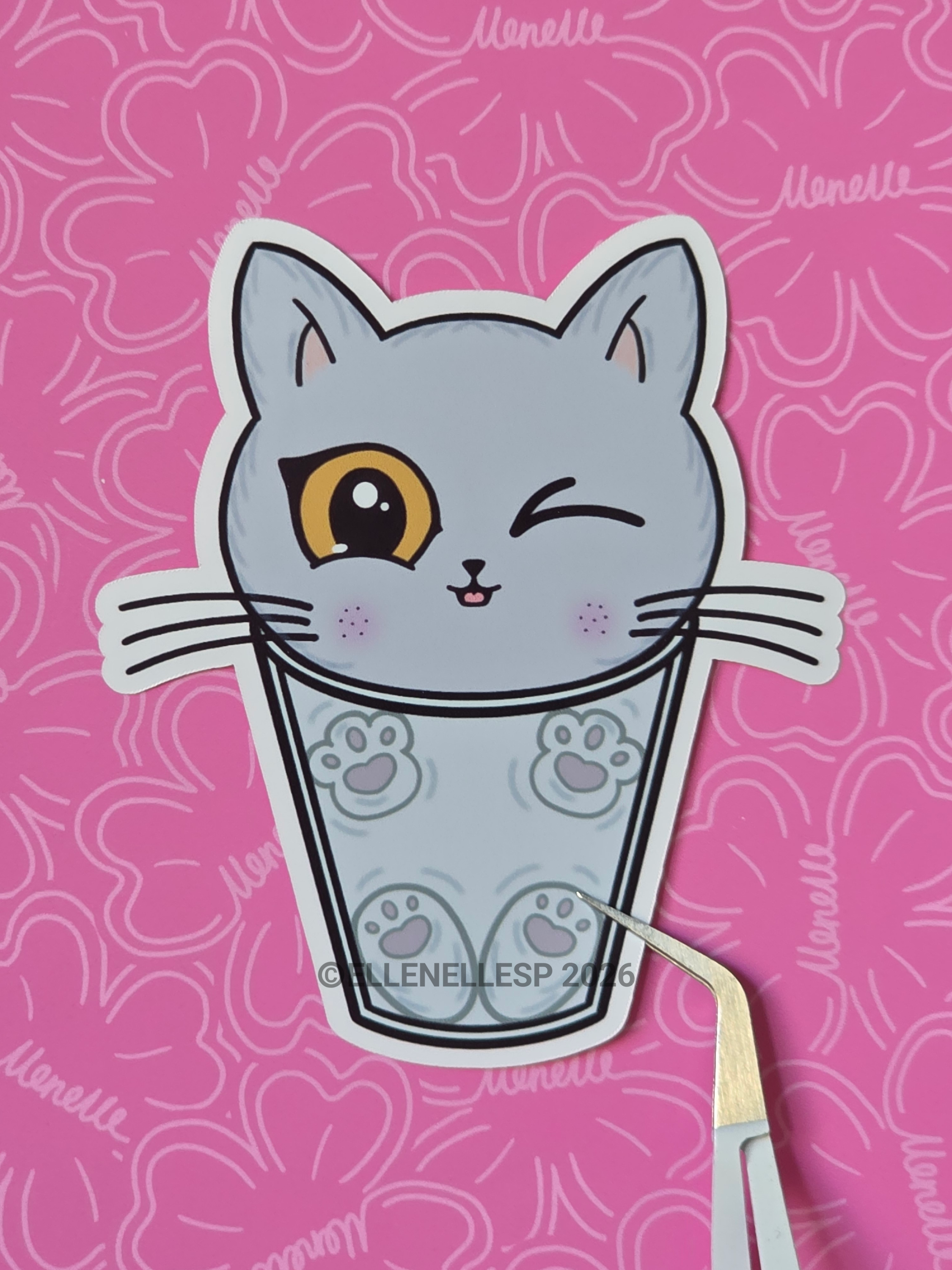 Boba In Glass Cup Sticker