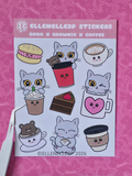 Boba x Brownie x Coffee Sticker Sheet