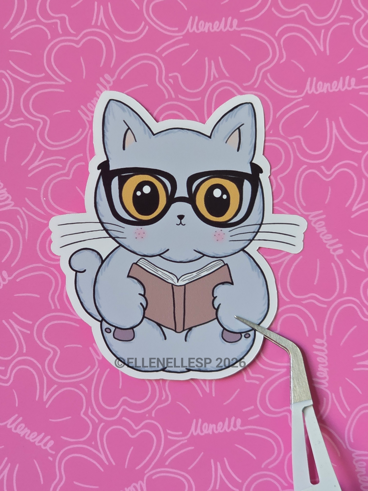 Boba Bookworm Sticker