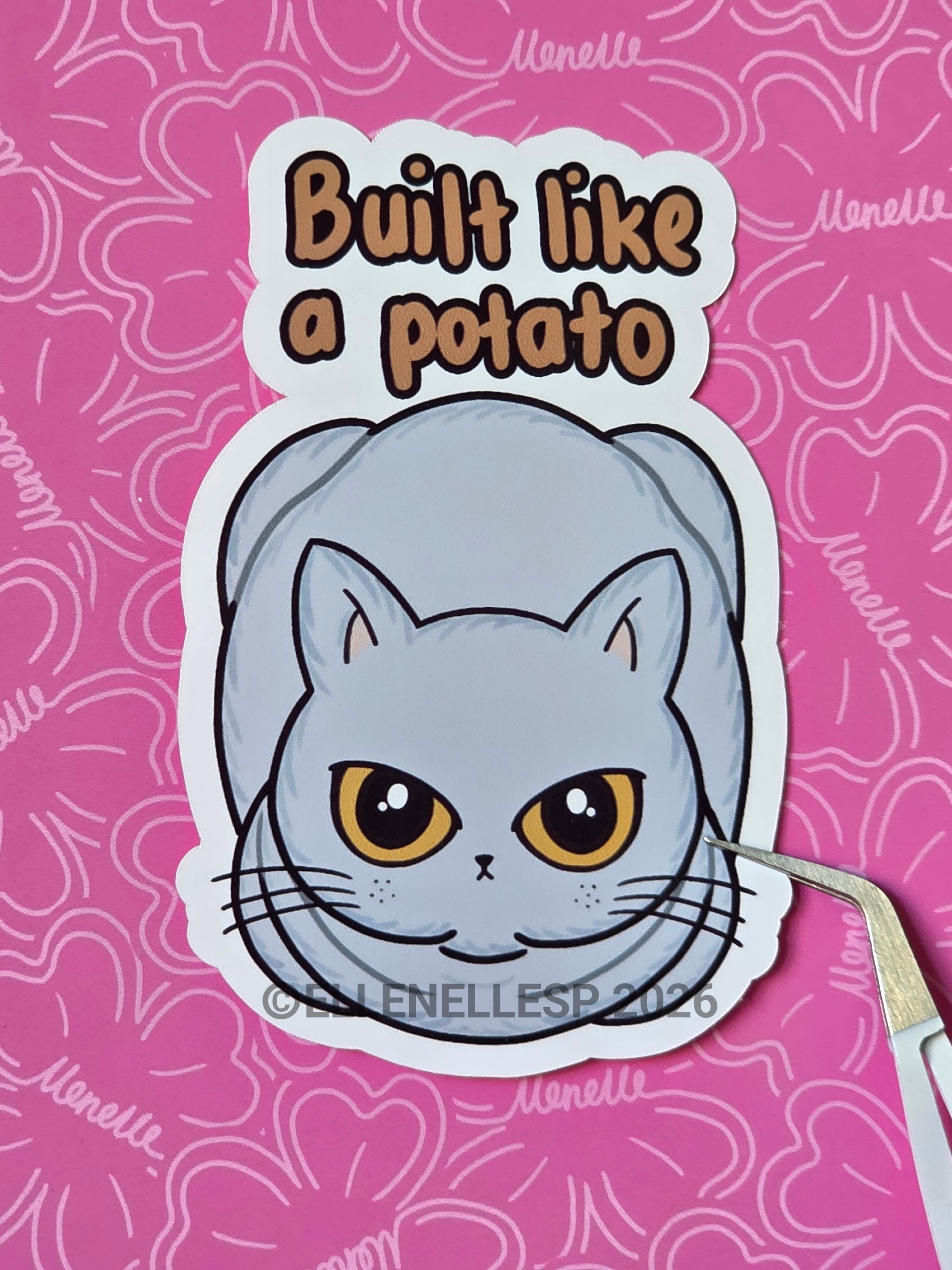 Boba Built Like A Potato Sticker
