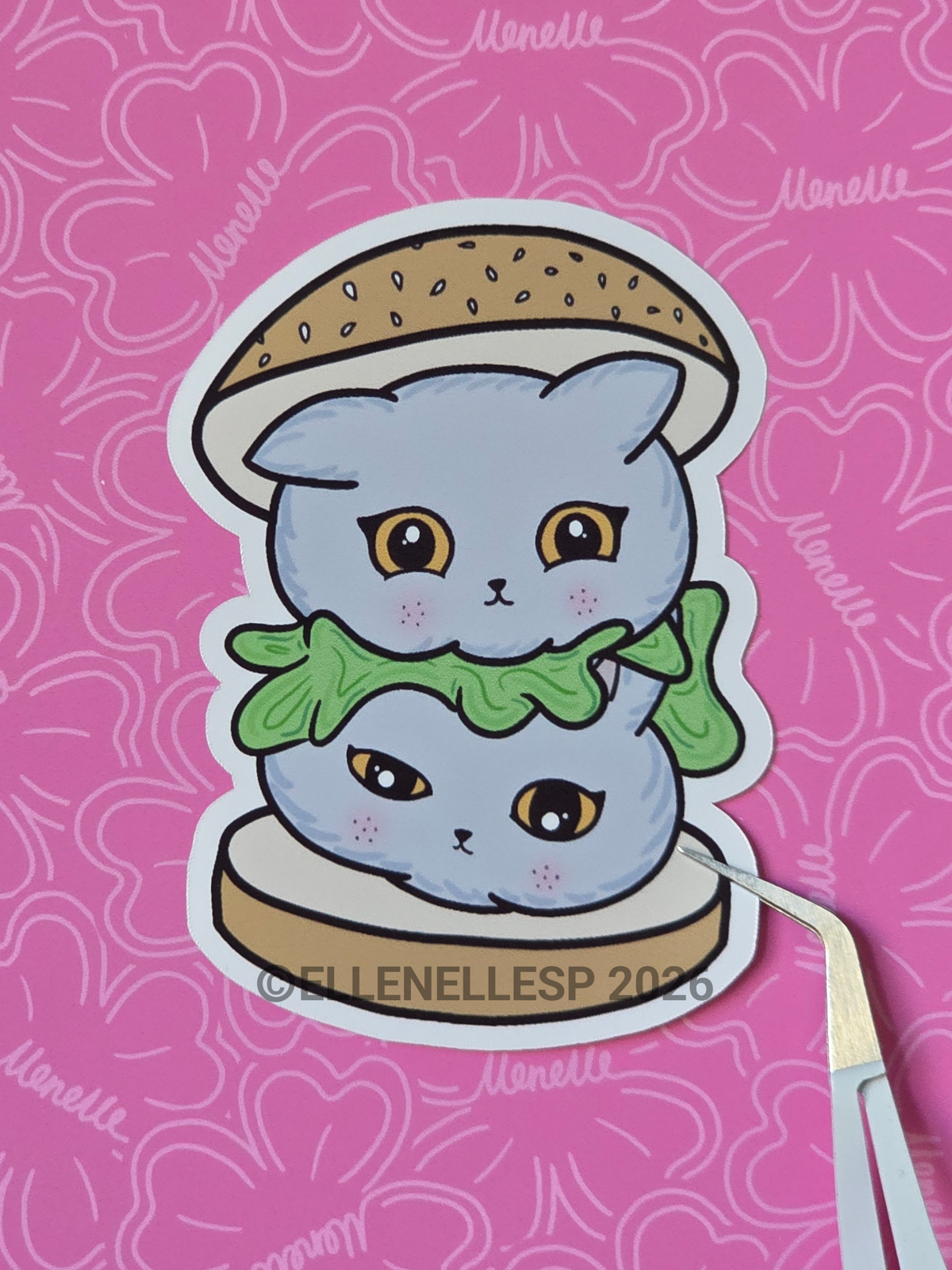 Boba Burger Stack Sticker