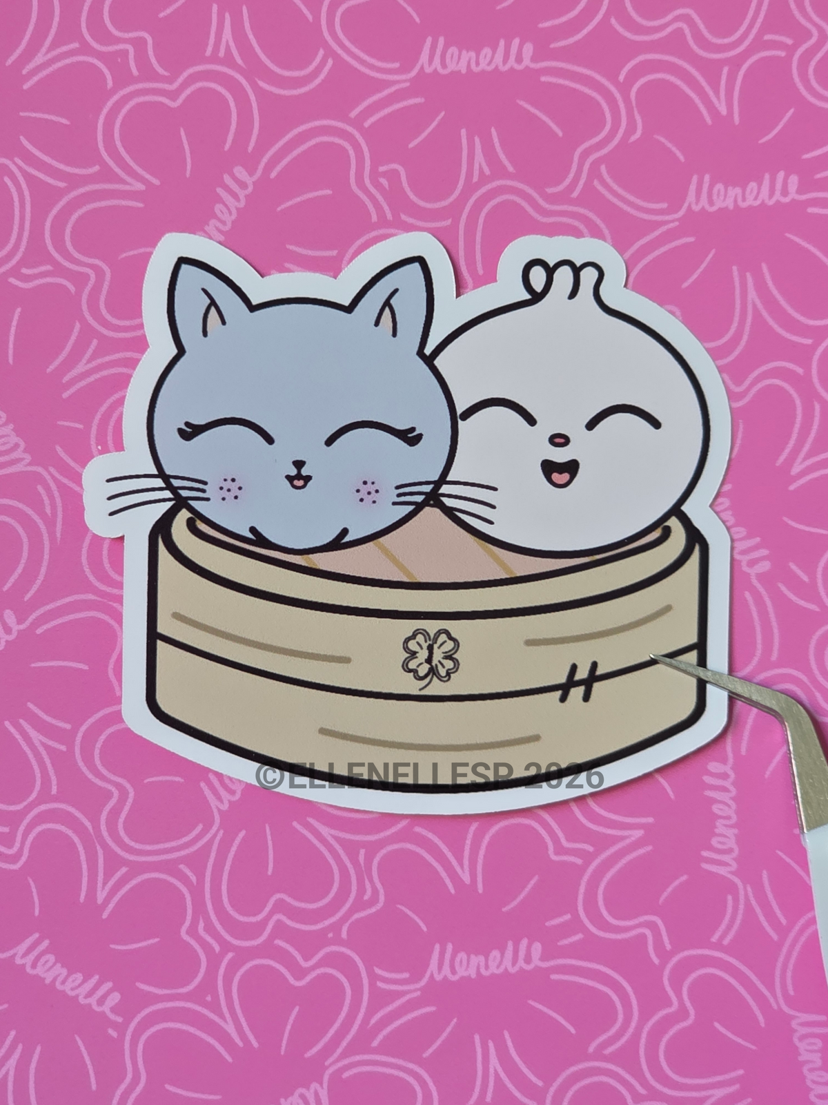 Boba Cat Bao Duo Sticker