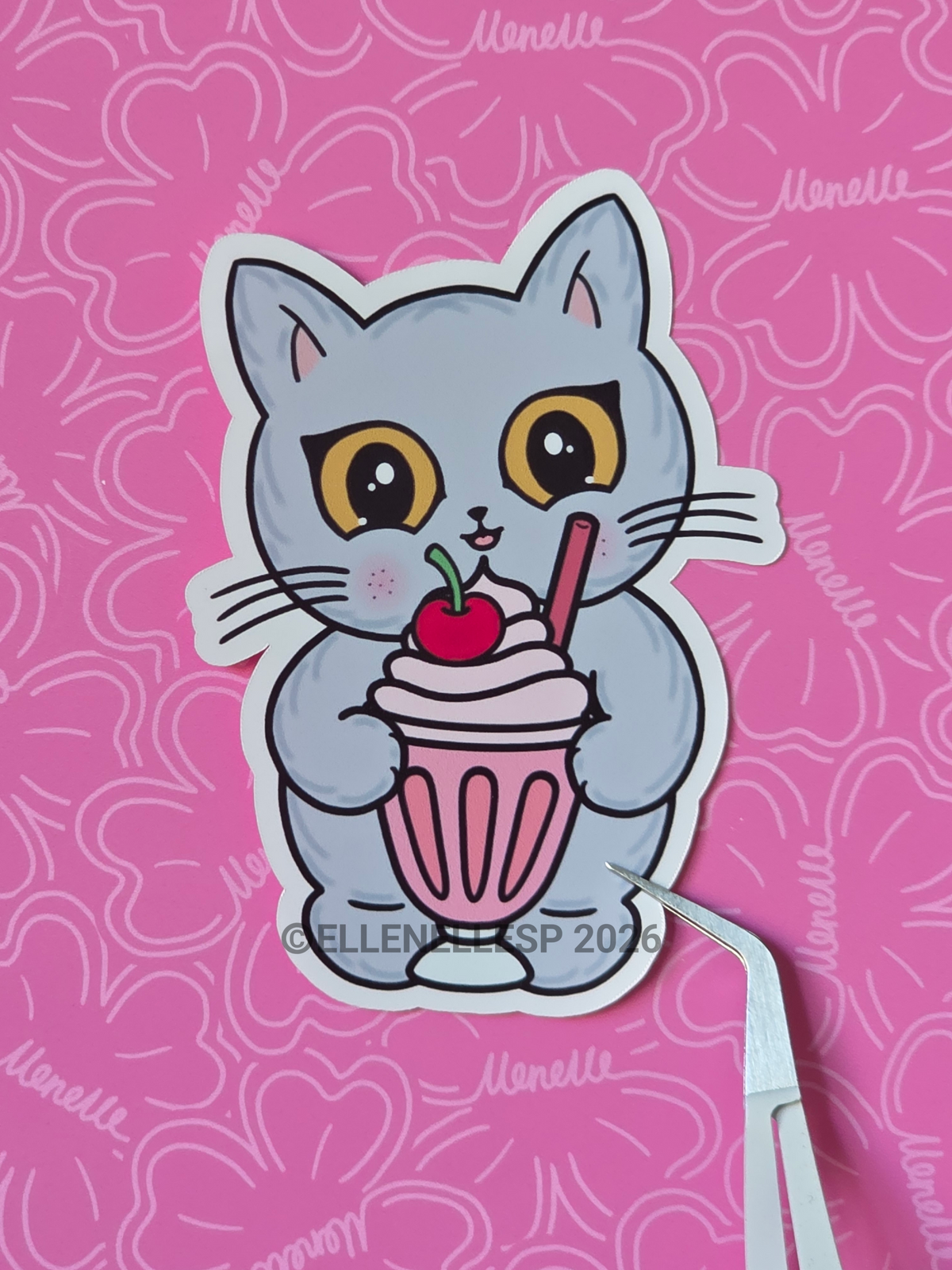 Boba Cherry Milkshake Sticker
