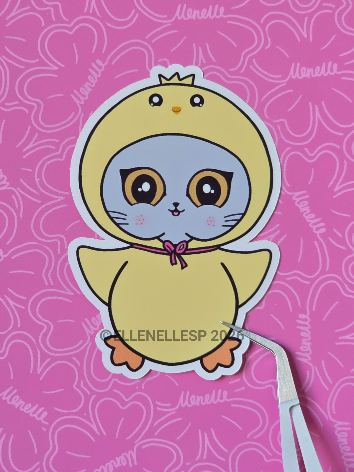 Boba In Duck Outfit Sticker