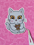 Boba Eating Donut Sticker
