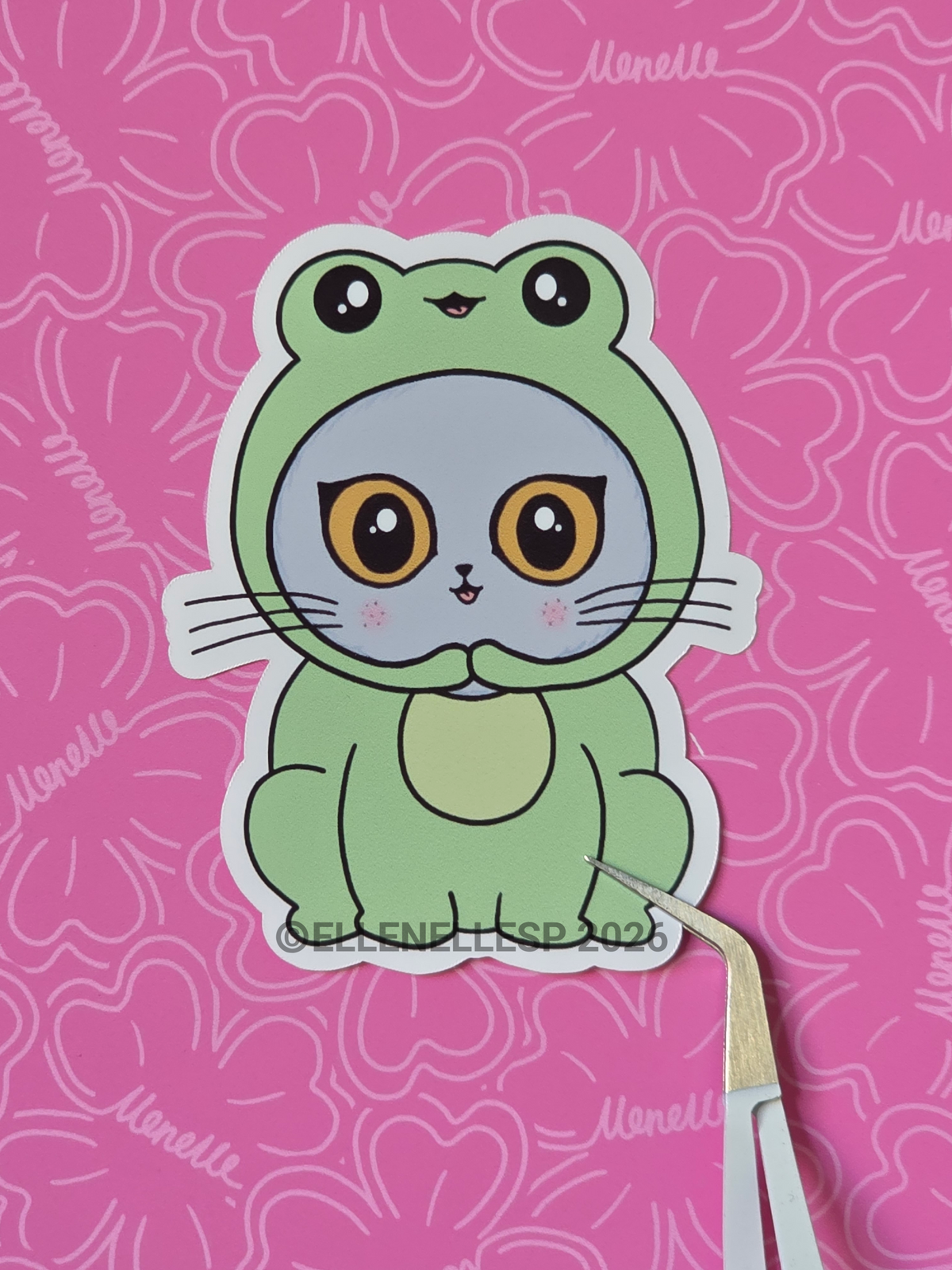 Boba Frog Outfit Sticker