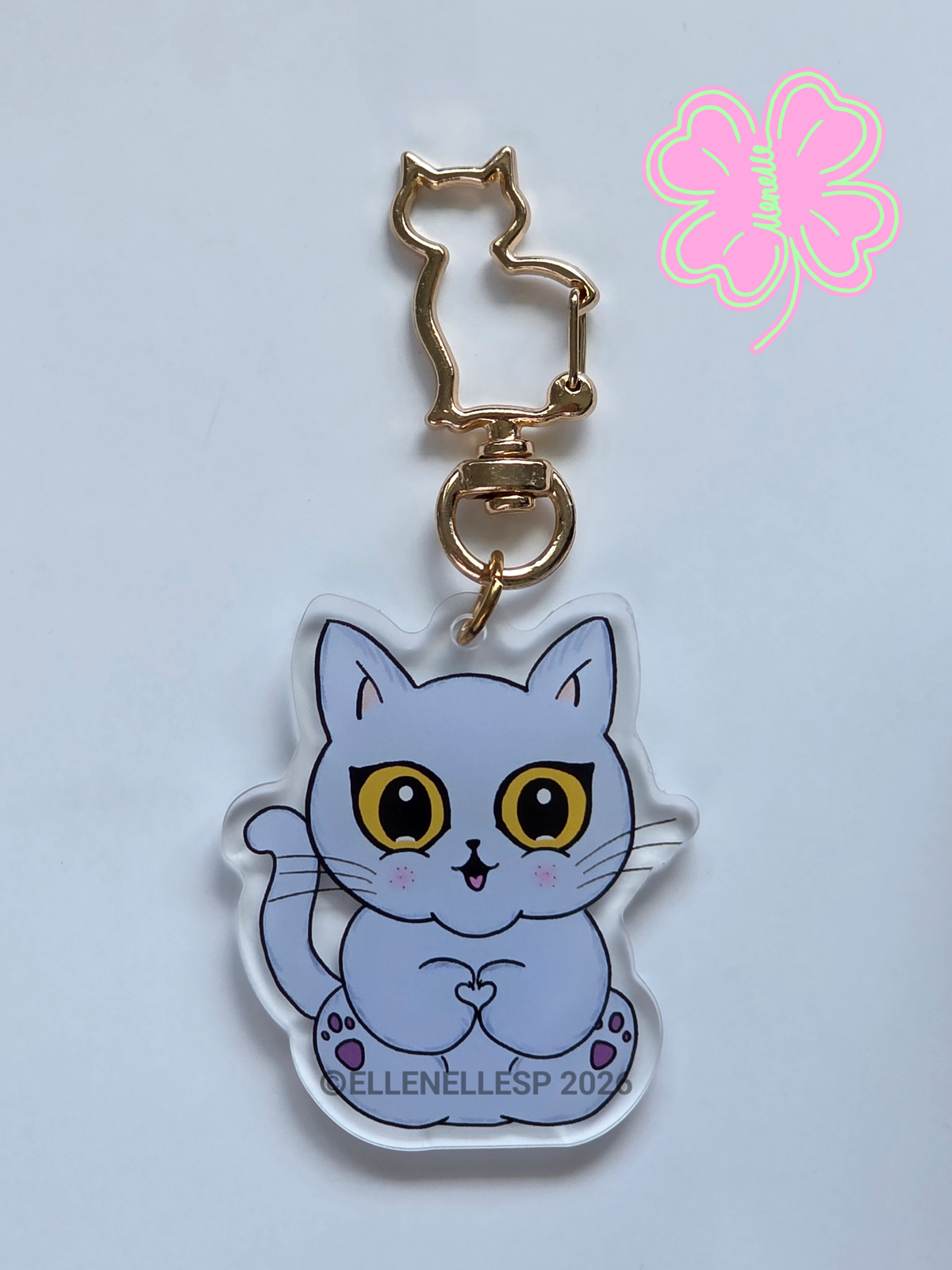 Boba Heart Sign Keychain