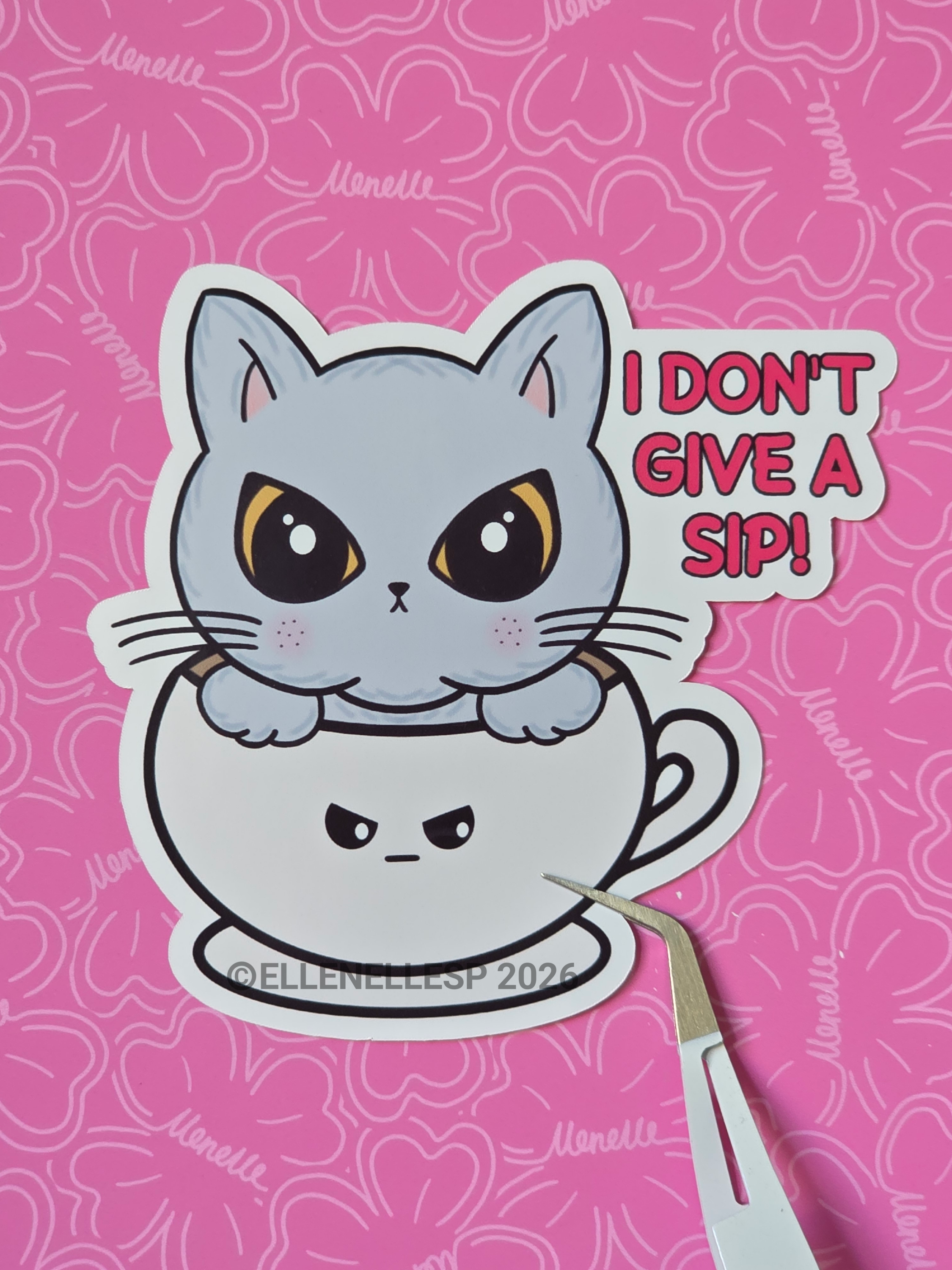 Boba I Don't Give A Sip Sticker