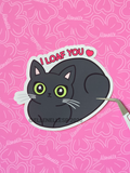 Shadow I Loaf You Sticker