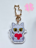 Boba with Love Heart Keychain