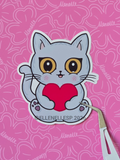 Boba Love Heart Sticker