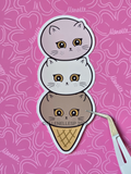 Boba Neopolitan Cone Sticker