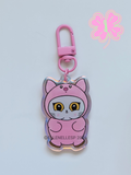 Boba in Pig Outfit Keychain