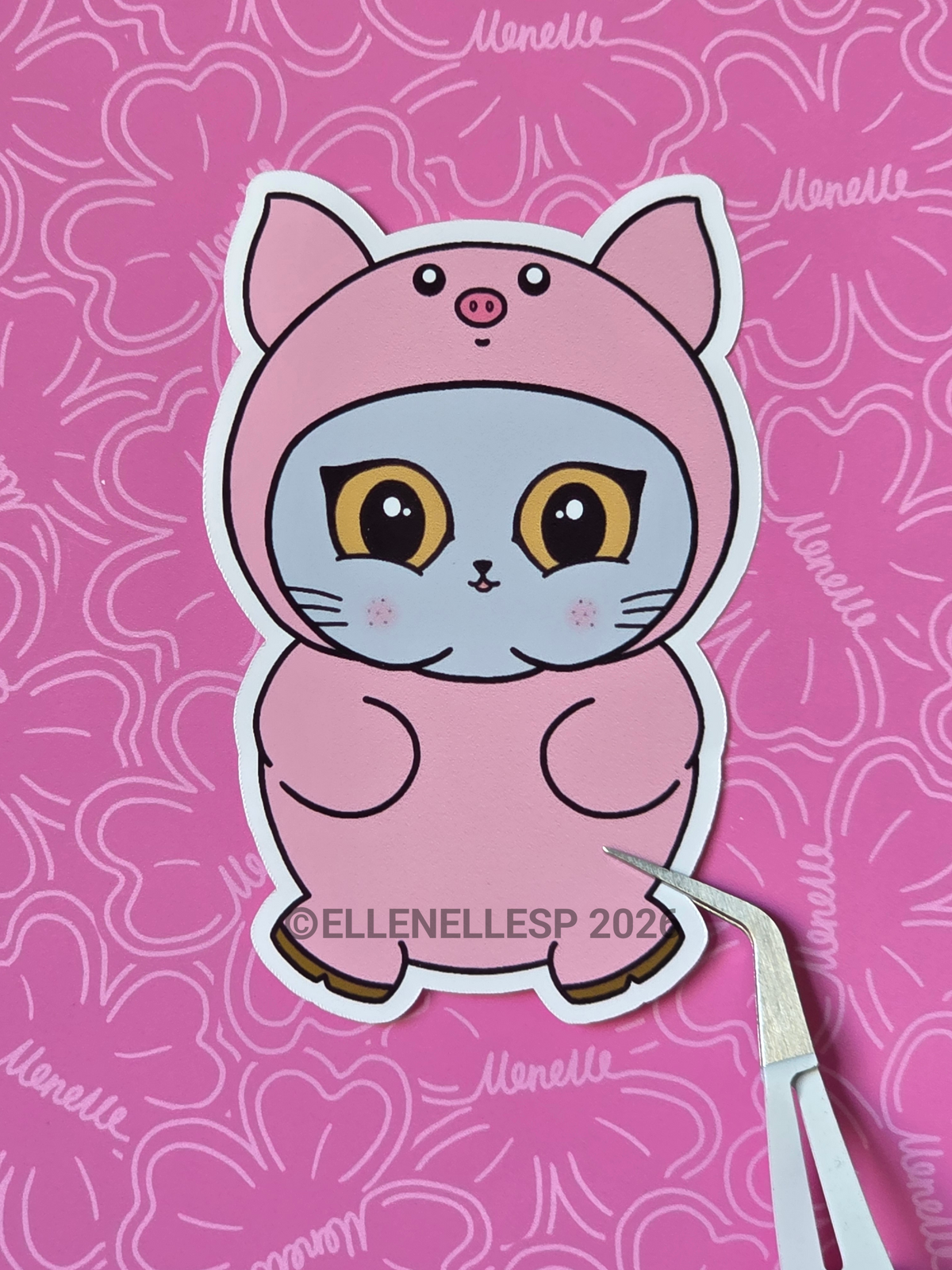 Boba Pig Outfit Sticker