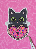 Shadow Heart Donut Sticker