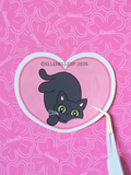 Shadow Pink Heart Pillow Sticker