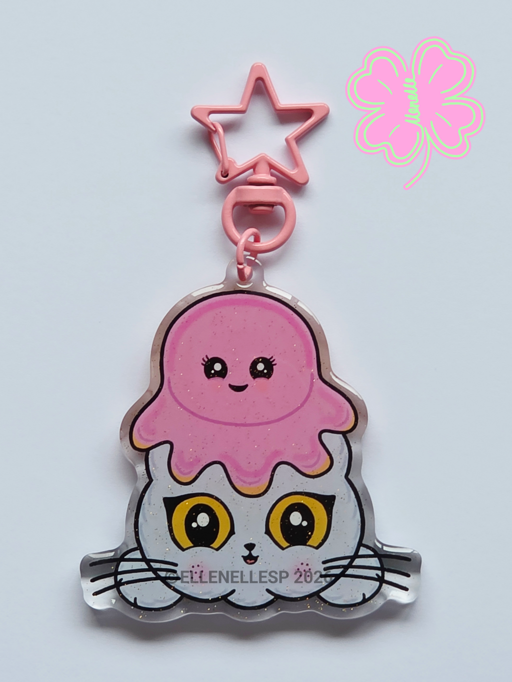 Boba Reversible Octopus Keychain