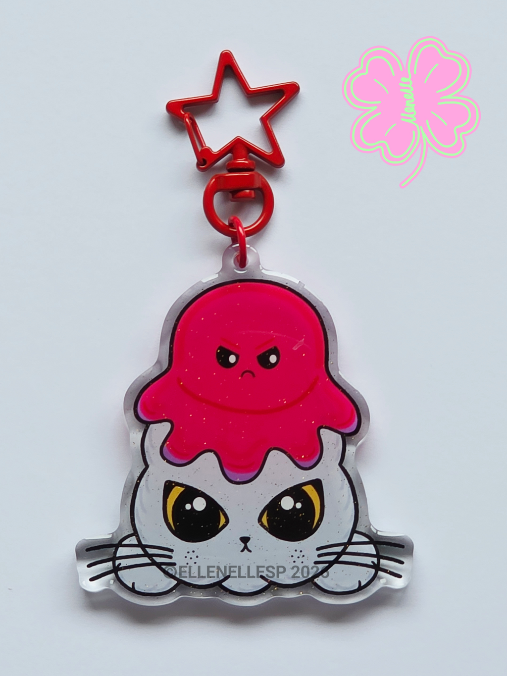 Boba Reversible Octopus Keychain