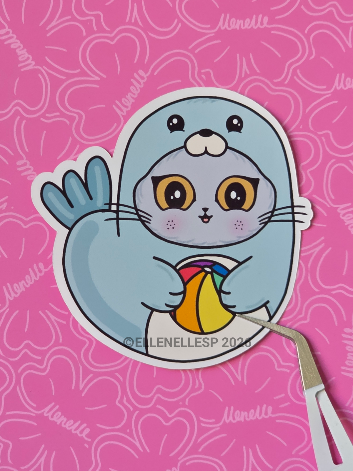 Boba Seal Outfit Sticker