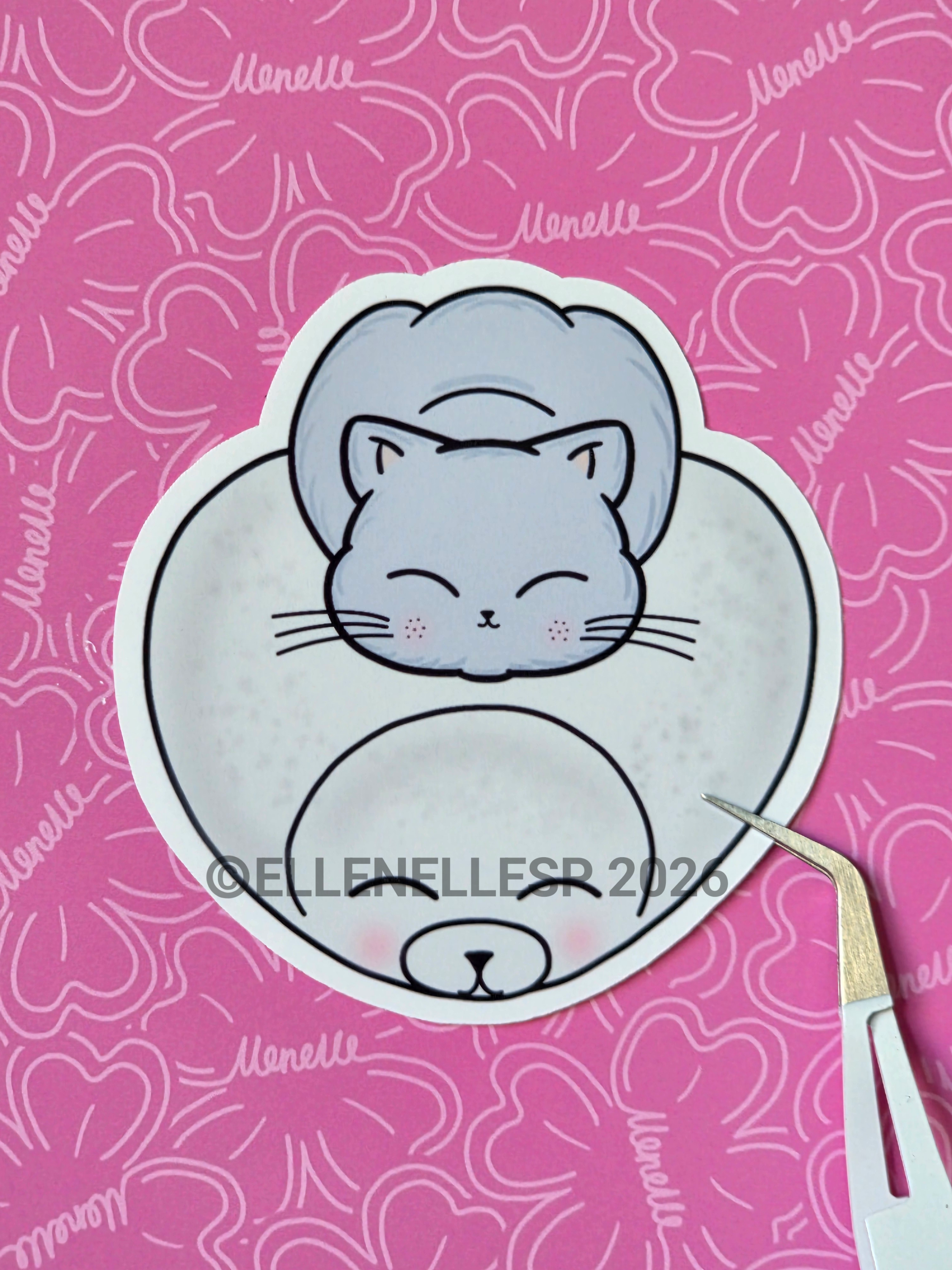 Boba Seal Plushie Sticker