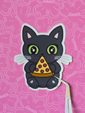 Shadow Eating Pizza Sticker