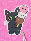 Shadow Neopolitan Ice Cream Sticker