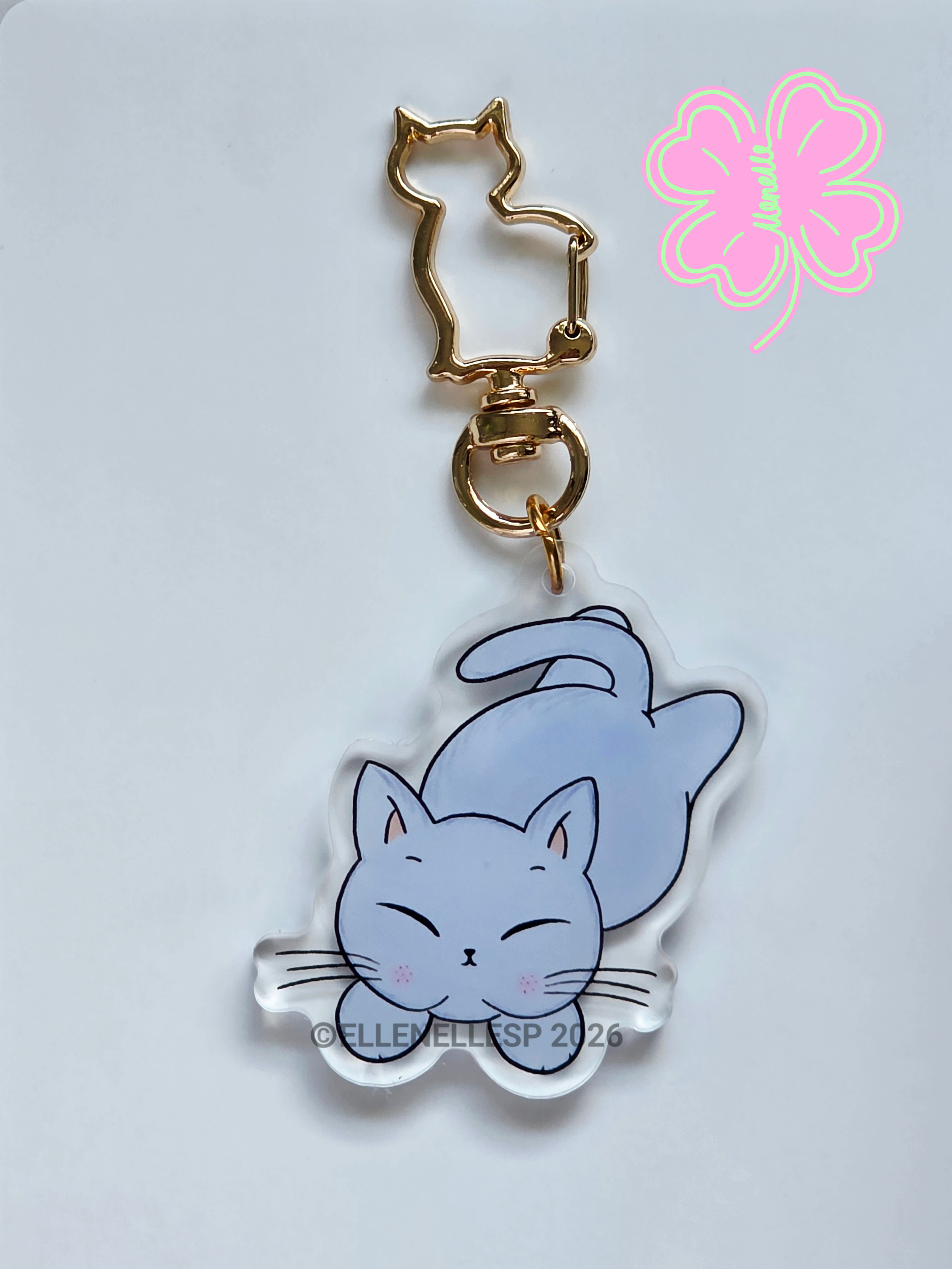 Boba Sleeping Keychain